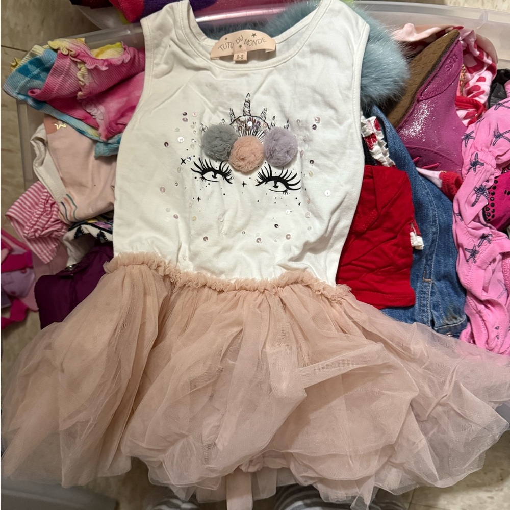Tutu Du Monde Unicorn Dress - White and Pink